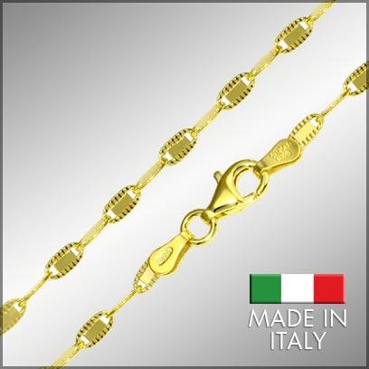 Sterling Silver Gold Plated Confetti Chains