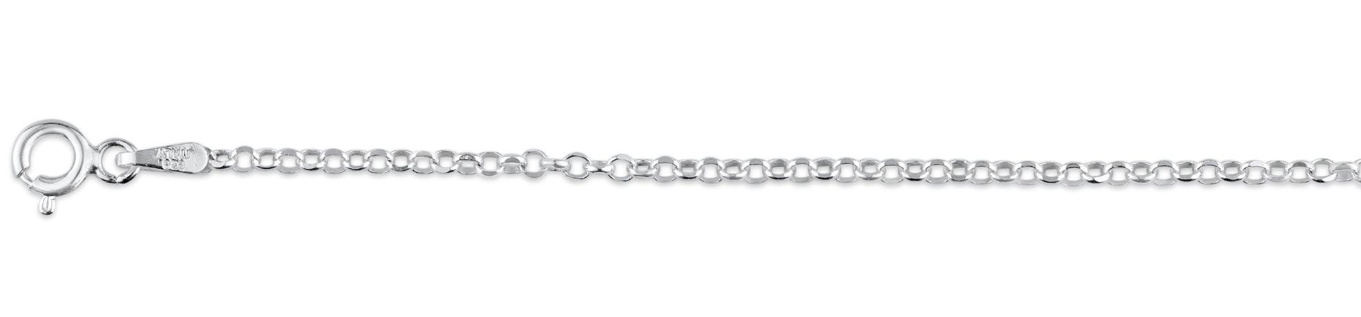 Sterling Silver Rhodium Rolo Chains