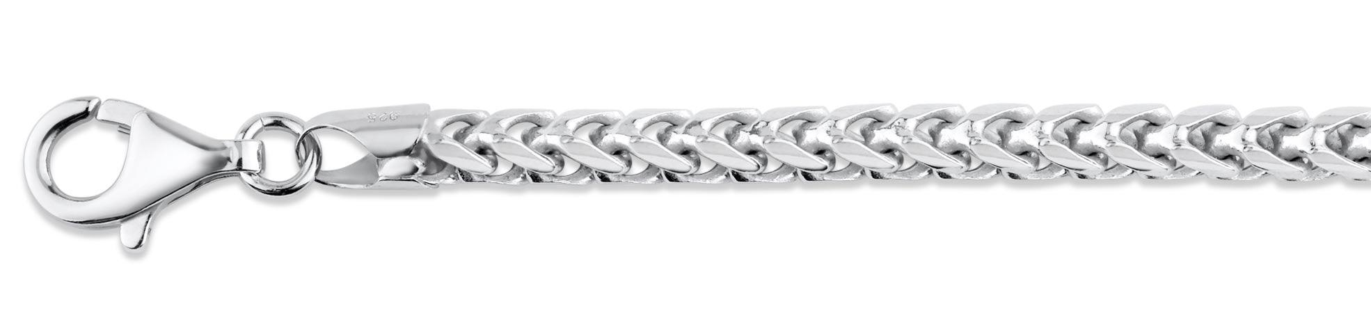 Sterling Silver Rhodium Franco Chains