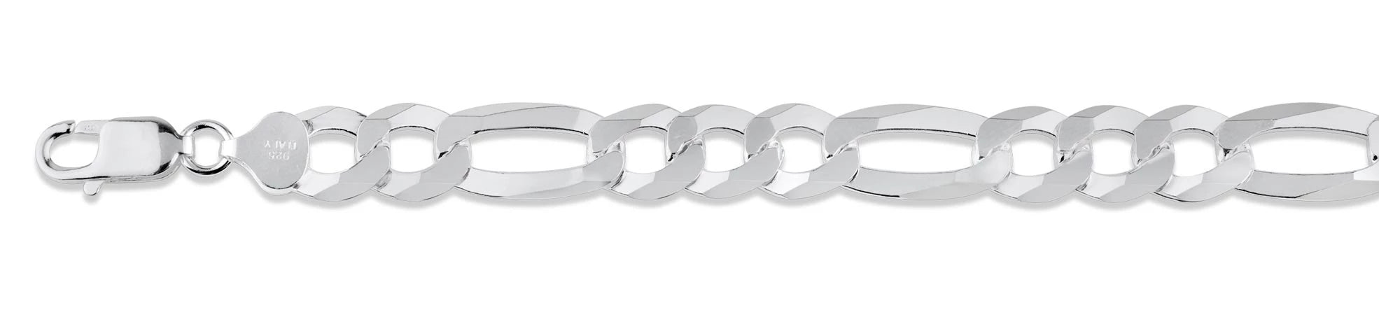 Sterling Silver Super Flat Figaro Chains