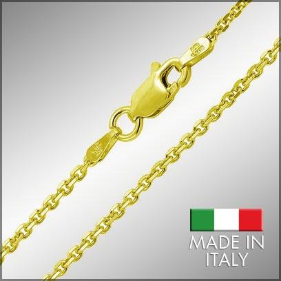 Sterling Silver Gold Plated Link Chains