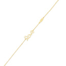14KB0009. - 14 Karat Yellow Gold Love Engravable Bar Adjustable Bracelet