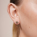 14KE0020. - 14 Karat Yellow Gold Diamond Cut Confetti Heart Earrings