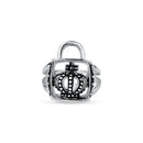 Clearance-Silver 925 Rhodium Plated Crown Ring - BGR00035