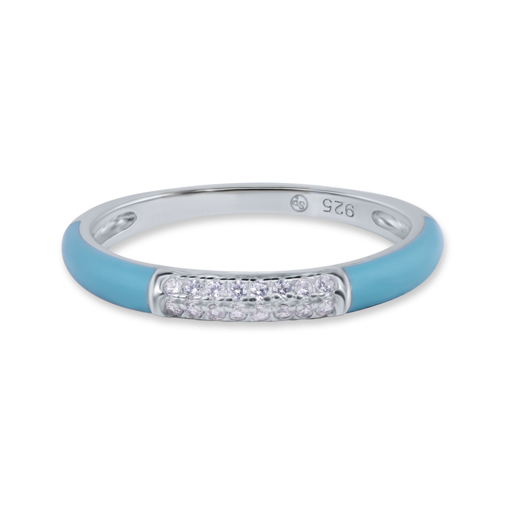 Anillo de plata de ley 925 rodiada con circonitas cúbicas transparentes de 2,5 mm - BGR01372