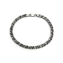 Pulsera de eslabones trenzados chapados en metal de ley 925 - BSB0007