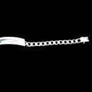 925 Sterling Silver Curb 6.8mm Greek Key ID Bracelet - CDIB00014