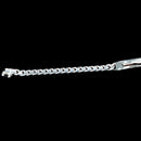 925 Sterling Silver Curb 6.1mm Jesus Christ Cross Bracelet - CDIB00015