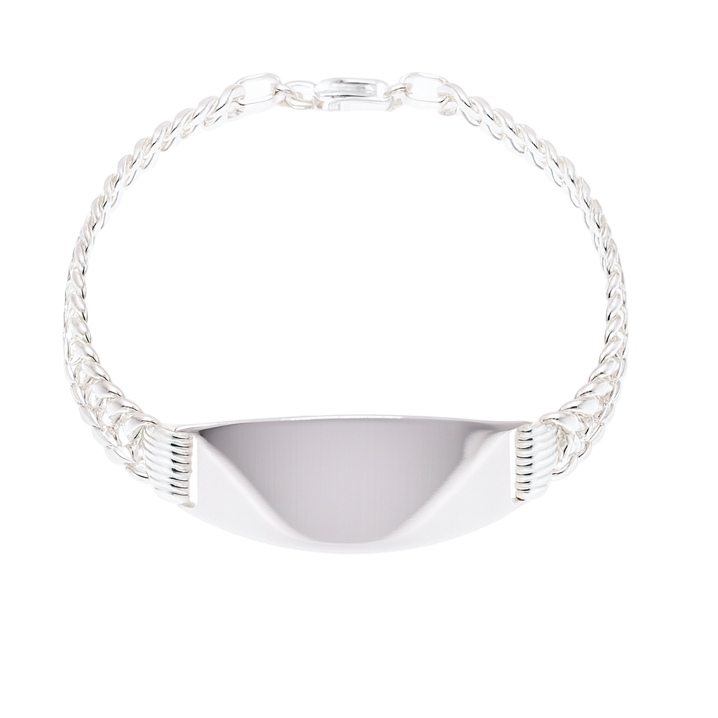 Pulsera de plata de ley 925 con identificación de pepitas de 7,5 mm - CDIB00027