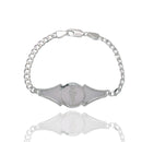 925 Sterling Silver Saint Jude Diamond Cut Curb Bracelet - CDIB00050