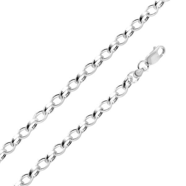 Silver Flat Wire 4 Wided DC Oval Rolo 060 Chains 2.8mm  - CH29