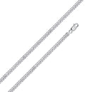 Rhodium Plated 925 Sterling Silver Miami Cuban 060 Chain Link 1.9mm - CH311 RH