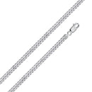 Rhodium Plated 925 Sterling Silver Miami Cuban 100 Chain Link 3.5mm - CH313 RH