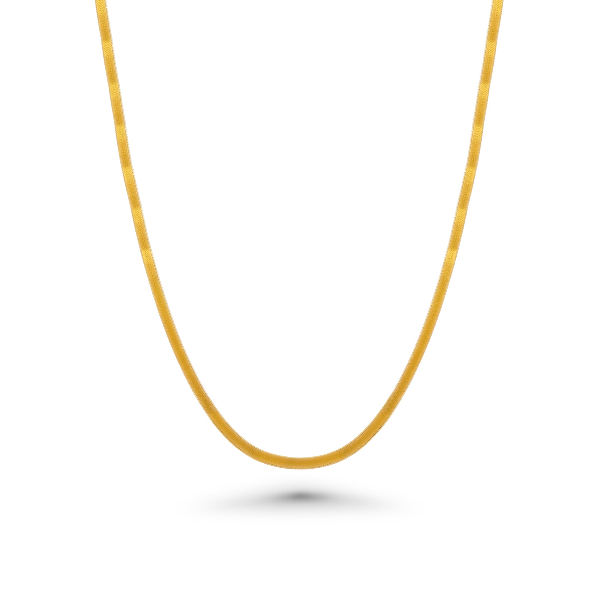 Gold Plated 925 Sterling Silver Herring Bone 035 Chain or Bracelet 3mm - CH382 GP