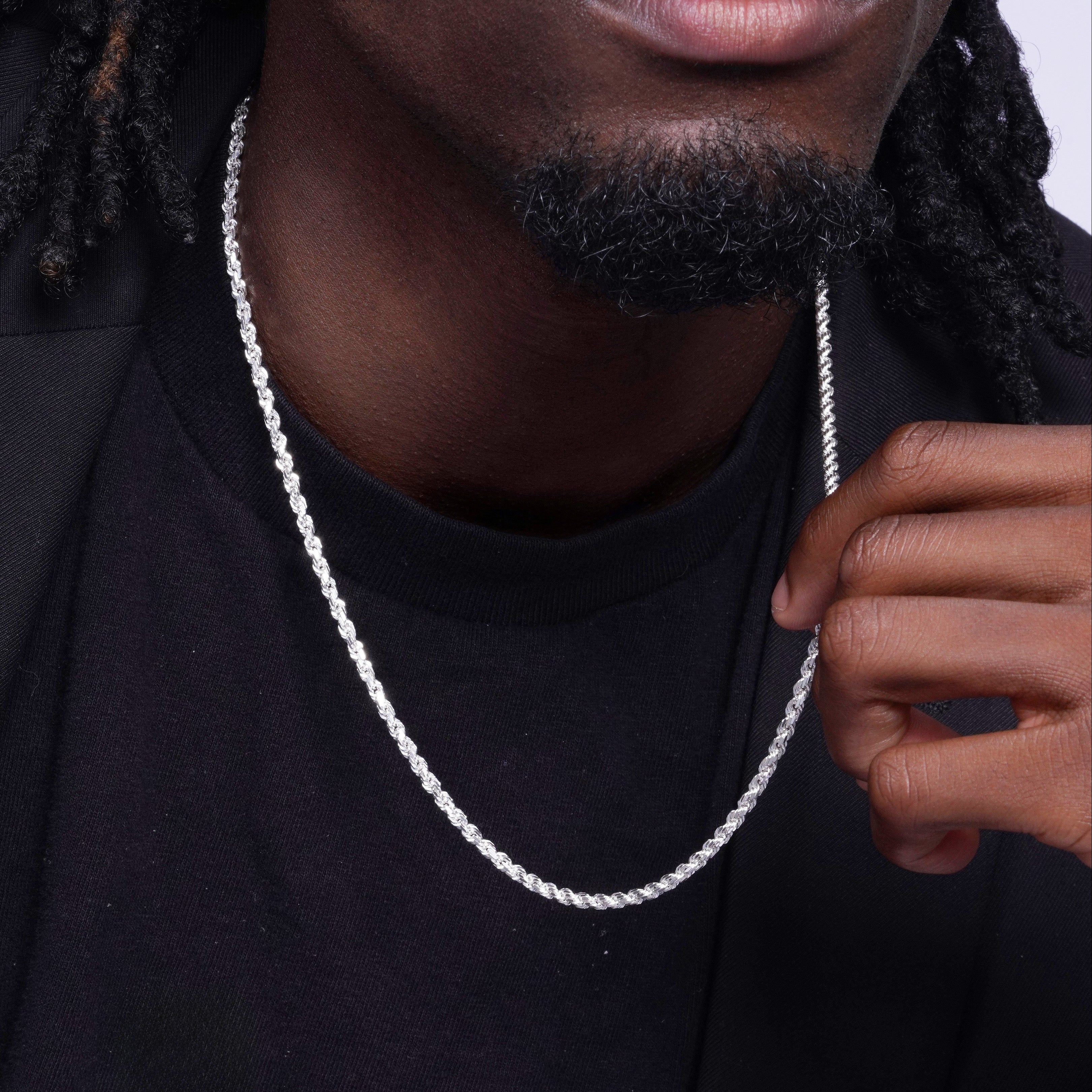 925 Sterling Silver Flex Rope Chain or Bracelet