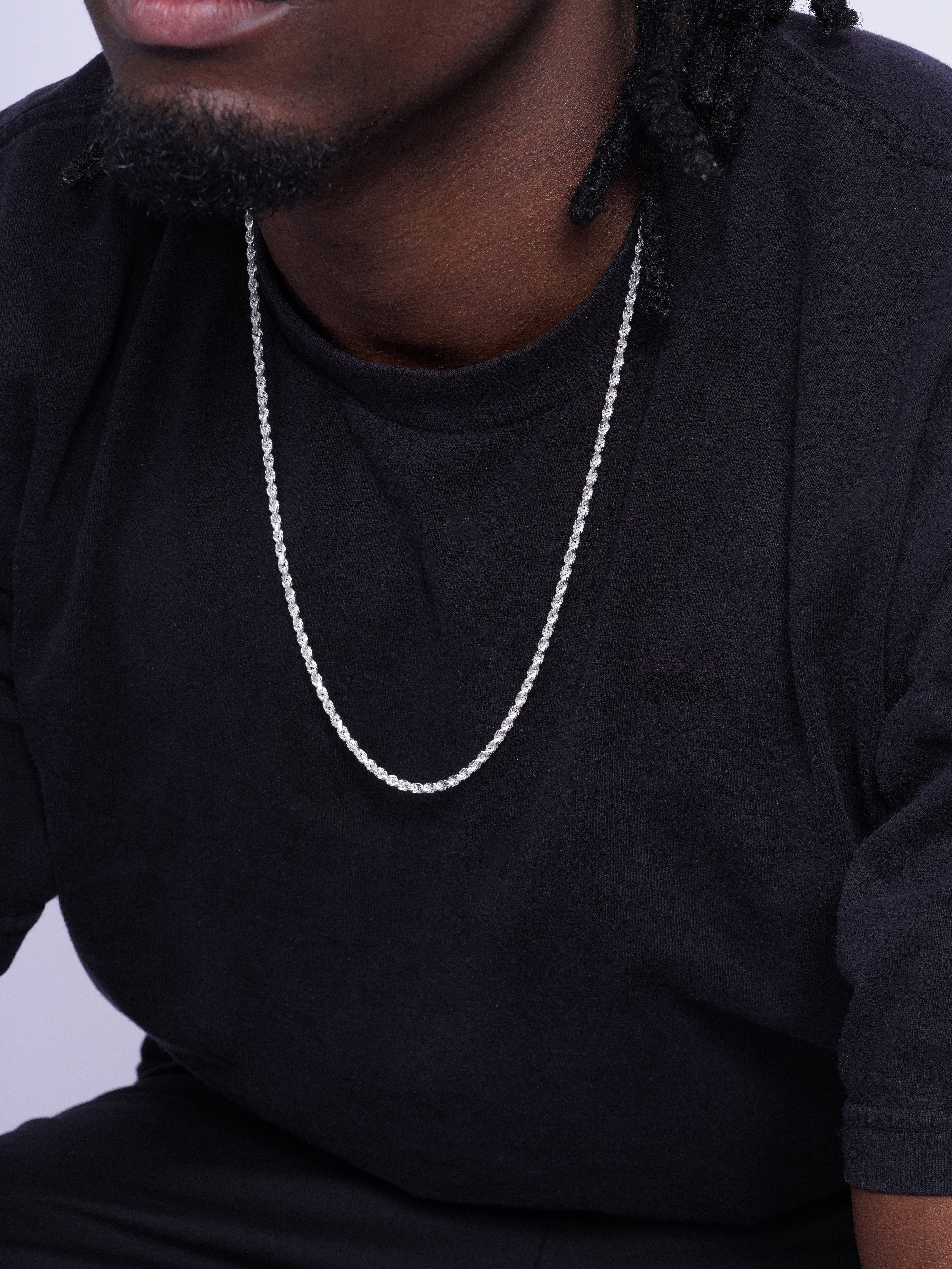 925 Sterling Silver Flex Rope Chain or Bracelet