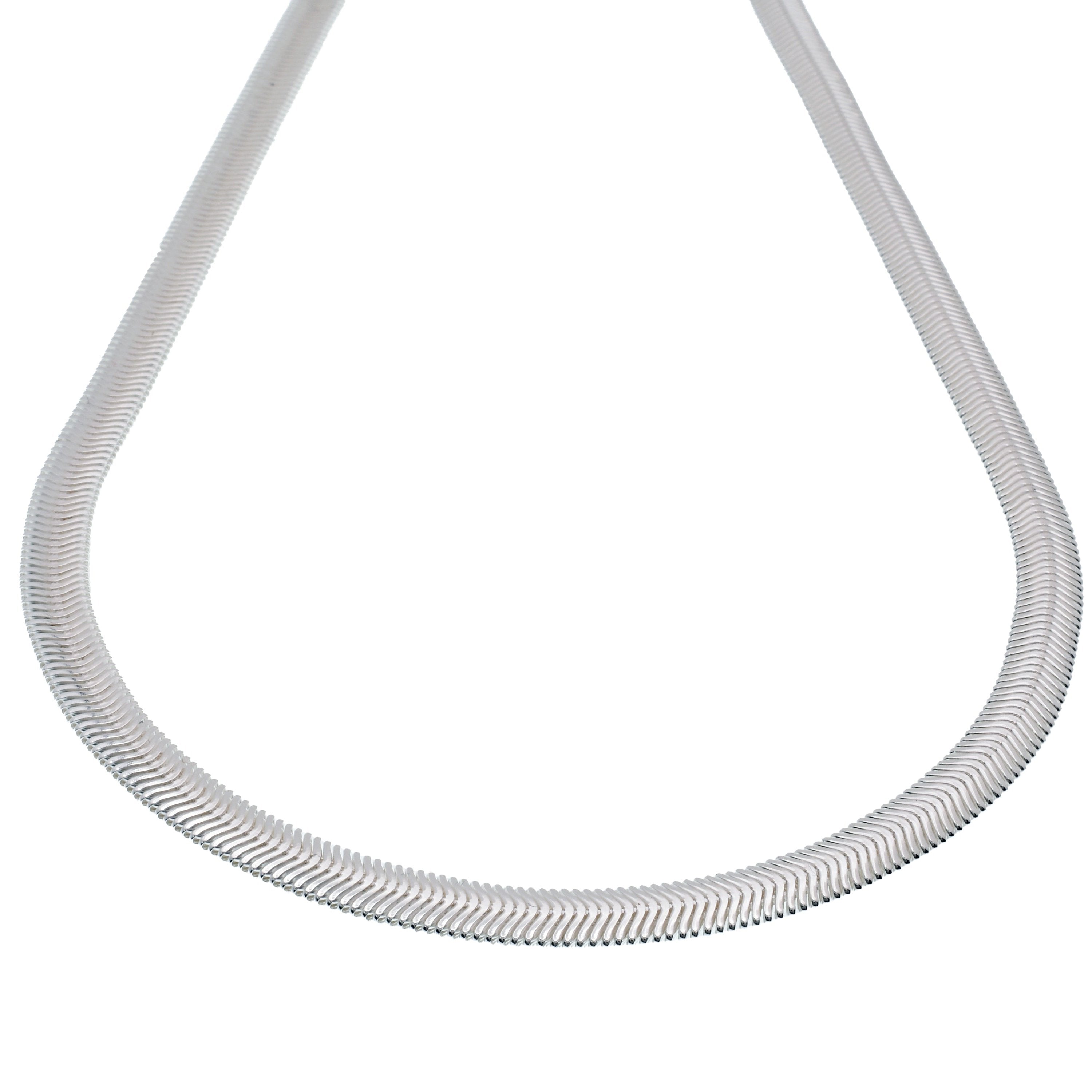 925 Sterling Silver Flexible Flat Snake Chain