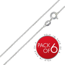 925 Sterling Silver Diamond Cut Forzatina Link 025 Chain 1.4mm (Pk of 6) - CH660B