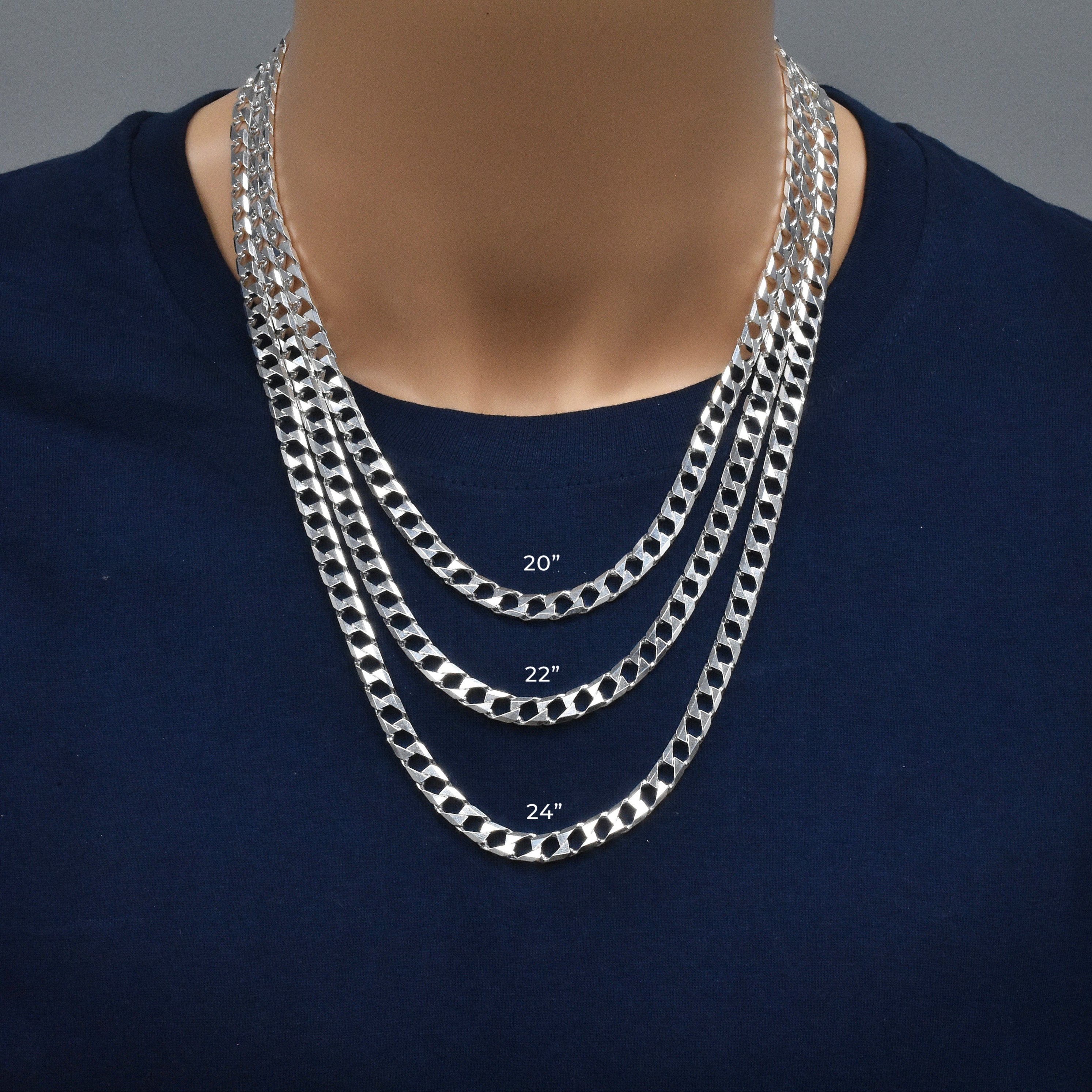 Cadena de eslabones de 4,8 mm, 120 con corte de diamante y ojo de pájaro - CH679