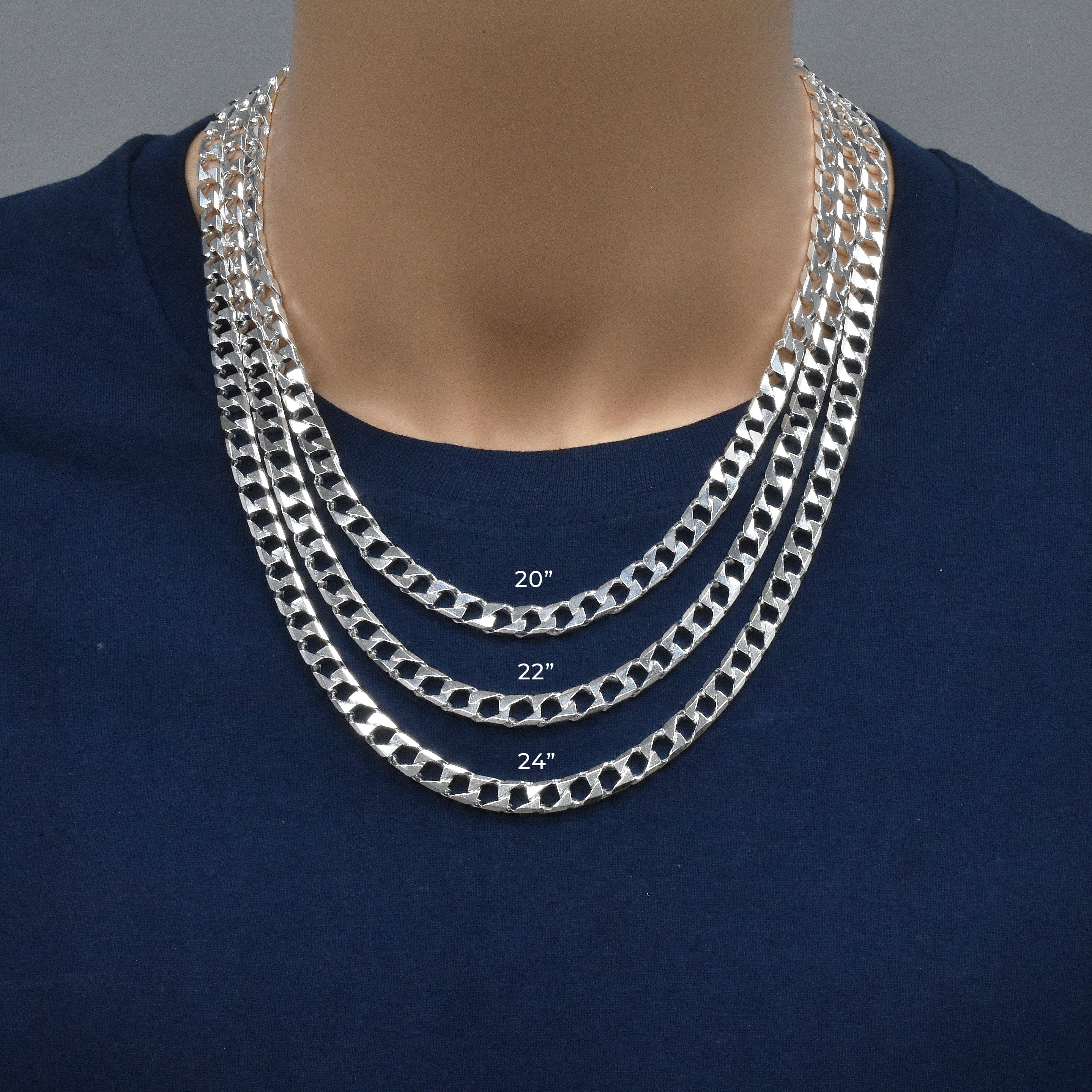 Cadena de eslabones de 4,8 mm, 120 con corte de diamante y ojo de pájaro - CH679