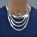 Herring Bone 080 Chain or Bracelet 6.8mm - CH815