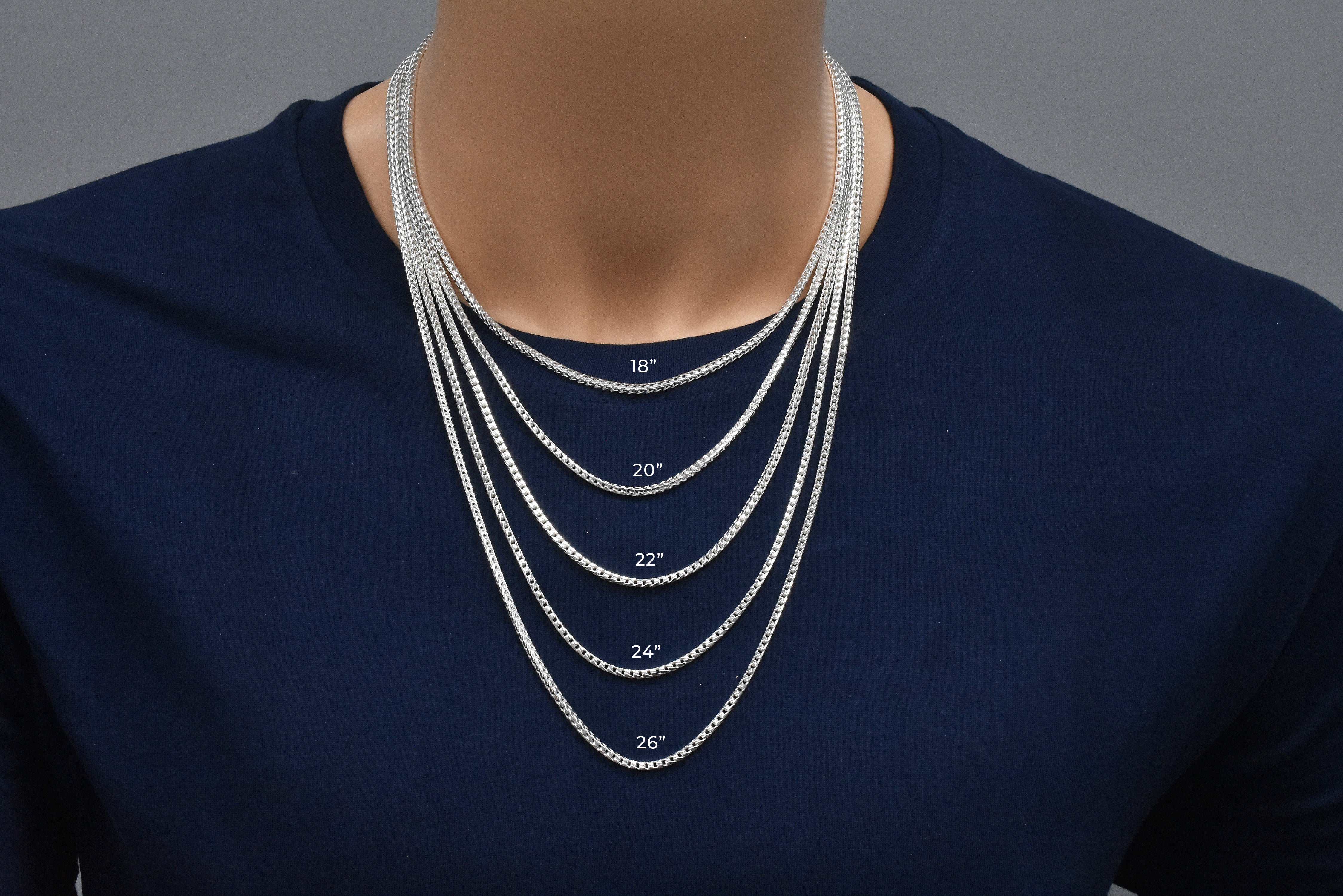 925 Sterling Silver Basic Oval DC Franco 080 2.4mm Chain - CH824 SL