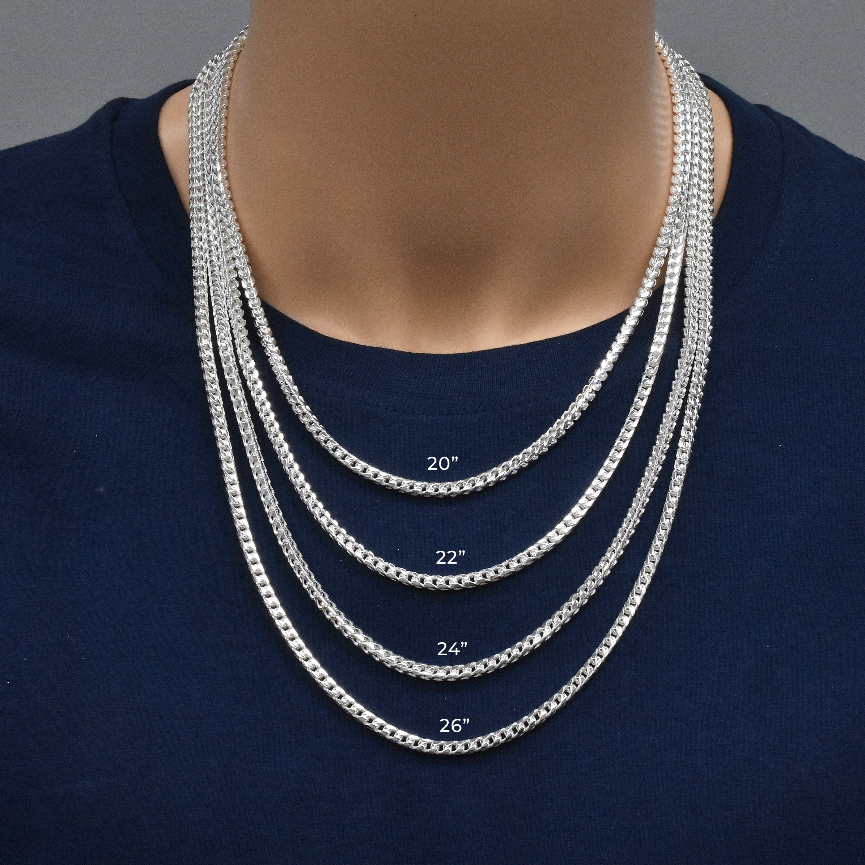 925 Sterling Silver Basic Oval DC Franco 120 3.9mm Chain - CH825 SL