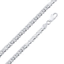 Sterling Silver Dollar Cuban Diamond Cut 220 6.8mm Chain - CH830