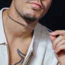 925 Sterling Gun Metal Plateado Cuenta 400 Cadena o Pulsera de 4 mm - CH962