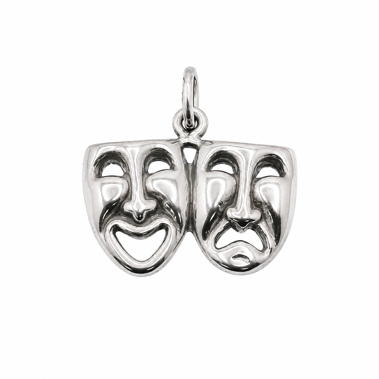 Oxidized .925 Sterling Silver Smile Now Cry Later Drama Charm- CHARM00108