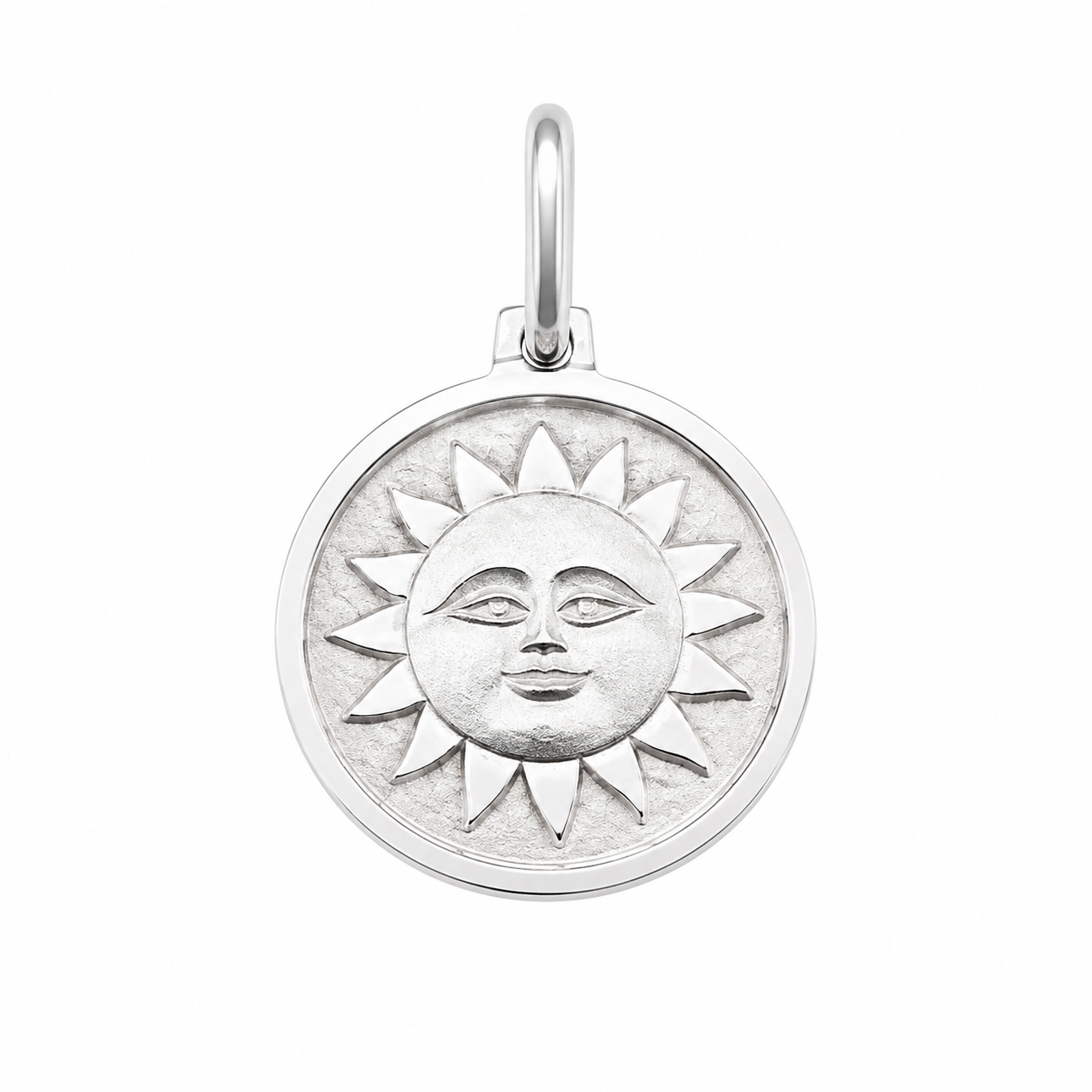 925 Sterling Silver Sun Medallion Charm- CHARM00118