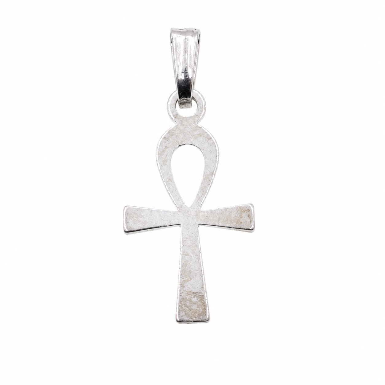 925 Sterling Silver Ankh Cross Charm Pendant- CHARM00193