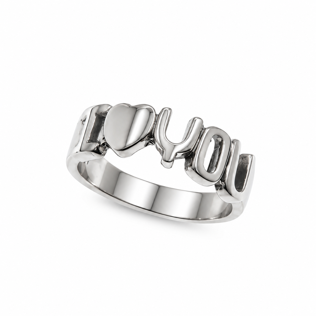 High Polished 925 Sterling I Love You Ring - CR00747