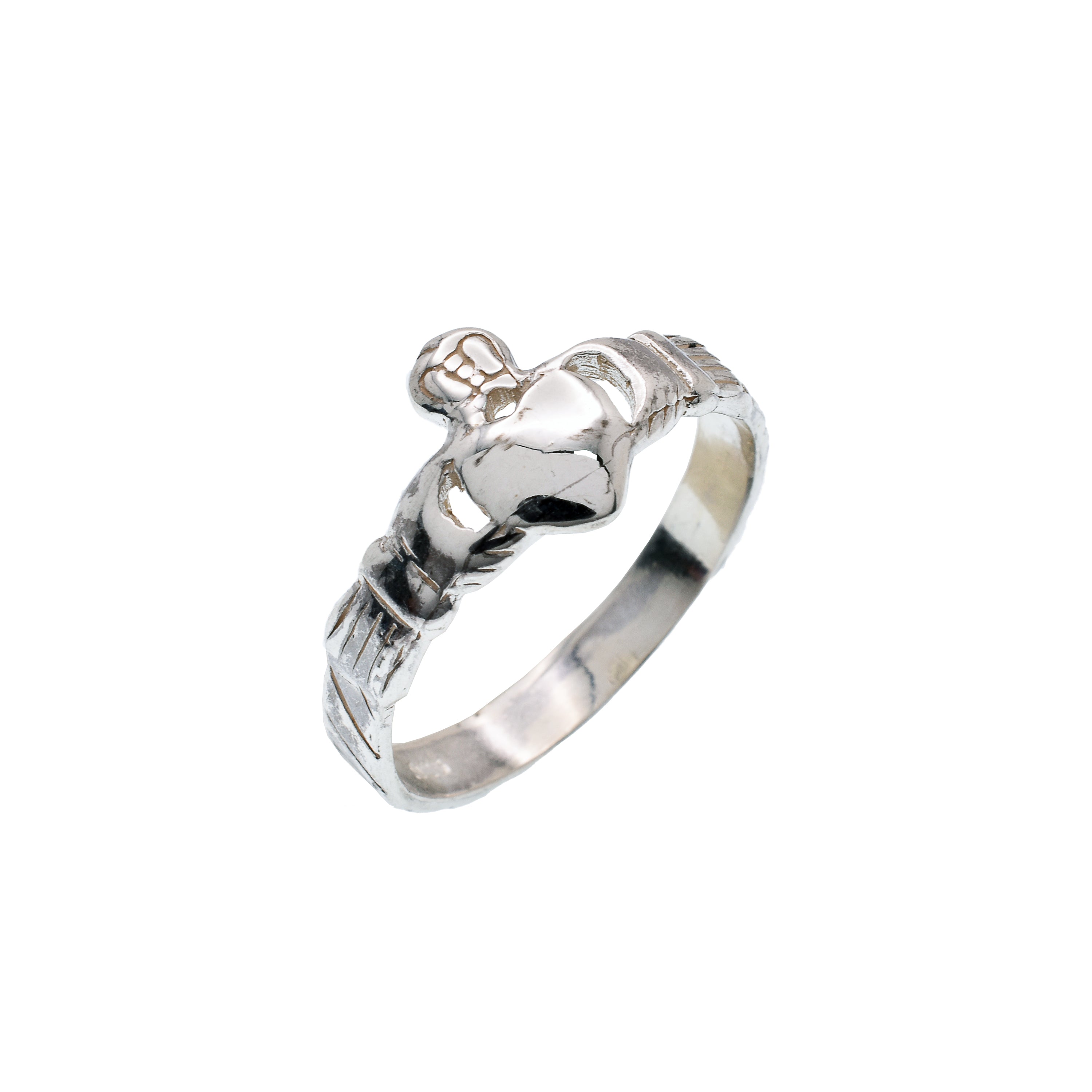 Anillo Claddagh de plata de ley 925 pulida - CR00822