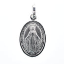 Rhodium Plated 925 Sterling Silver Maria Concepita Senza Peccato Pendant - ARP00051