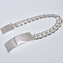 Pulsera de plata de ley 925 con identificación cubana de 12,5 mm - CDIB00025