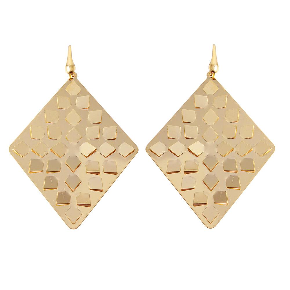 Silver 925 Multi Plated Plated Rhombus Earrings - ECE00014 |ECE00017