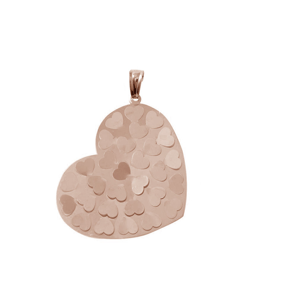 Silver 925 Rose Gold Plated Heart Pendant - ECP00001 | ECP0004