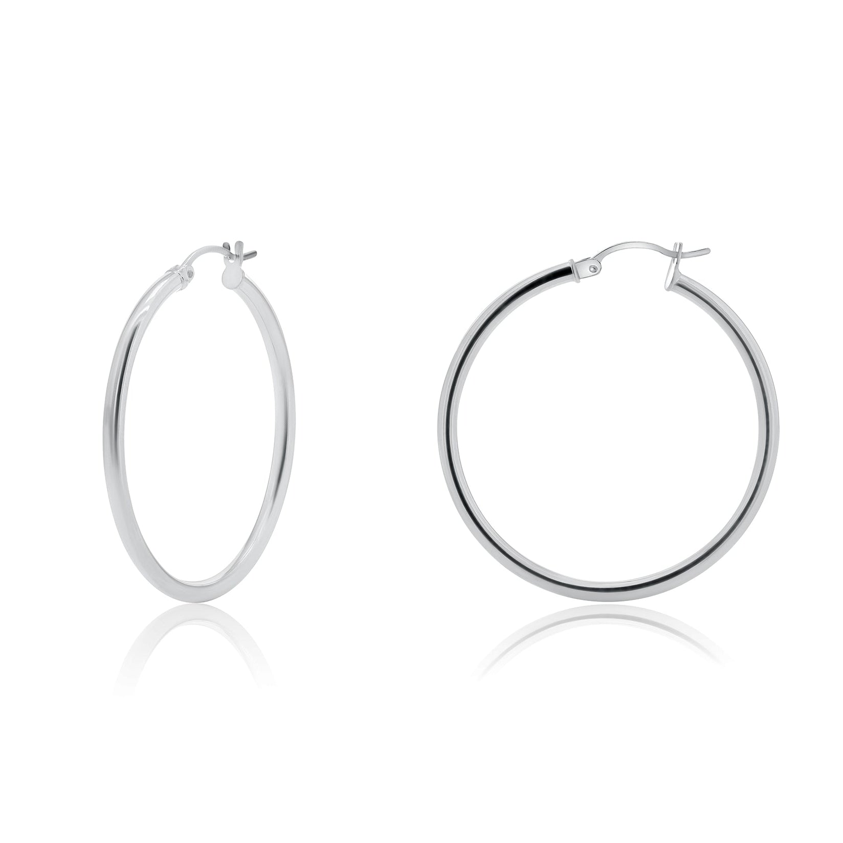Silver 925 Plain Hoop Earring 2.5mm - HP02-2.5
