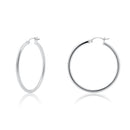 Pendiente Aro Liso Plata 925 2.5mm - HP02-2.5