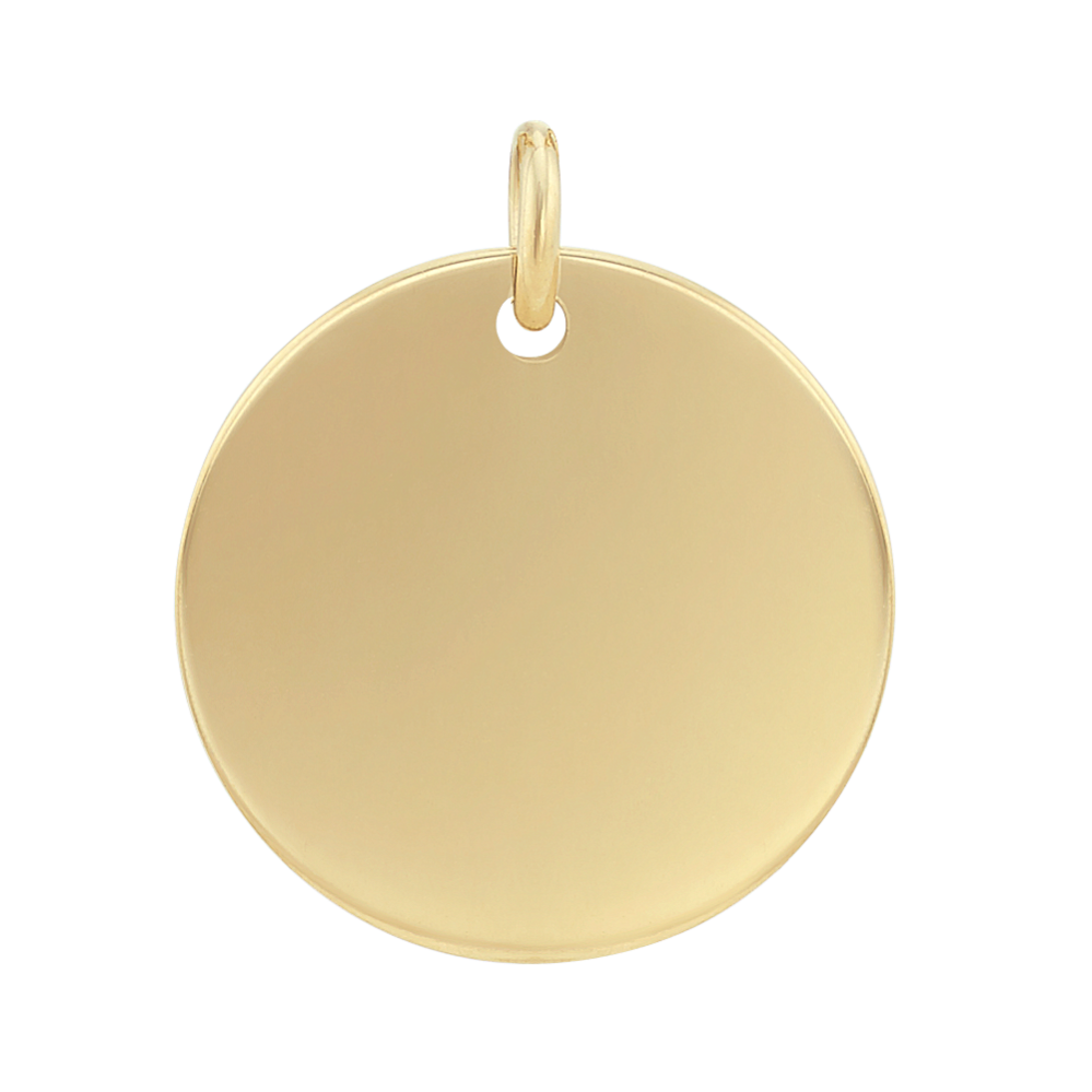 Gold Plated 925 Sterling Silver Disc Engravable 12mm - SOP00121