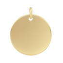 Disco de plata de ley 925 bañado en oro, grabable, 12 mm - SOP00121