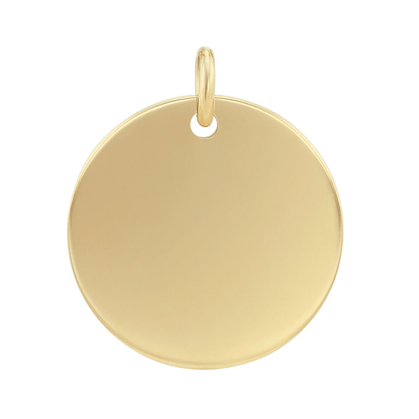 Gold Plated 925 Sterling Silver Disc Engravable 12mm - SOP00121