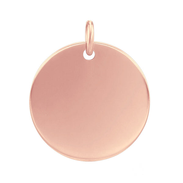 Rose Gold Plated 925 Sterling Silver Disc Engravable 16mm - SOP00128