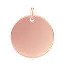 Disco grabable de plata de ley 925 bañado en oro rosa de 8 mm - SOP00125