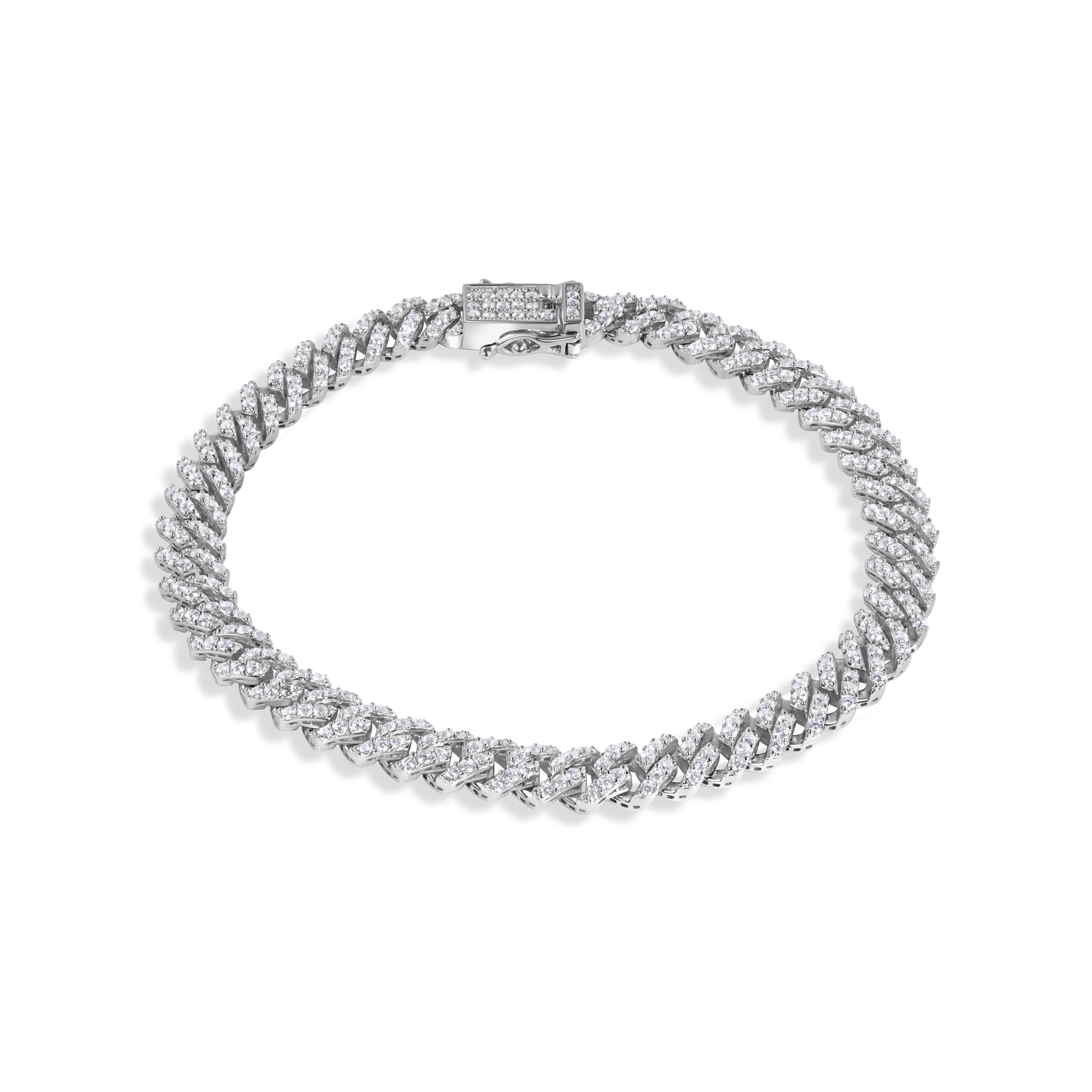 Zinzi ZIA1614 - Gerhodineerde zilveren schakelarmband met ovale schakels