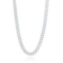 Rhodium Plated 925 Sterling Silver CZ Encrusted Spike Barbed Wire 10mm Chain or Bracelet - PAN00238