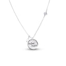 Rhodium Plated 925 Sterling Silver Super Mom Four Leaf Clover and Pearl Necklace Pendant - SOP00179