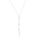 Collar colgante de múltiples tubos y cuentas de plata de ley 925 rodiada - SPN00031