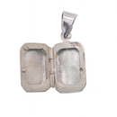 Medallón rectangular de plata de ley 925 con alto brillo - SPP00060